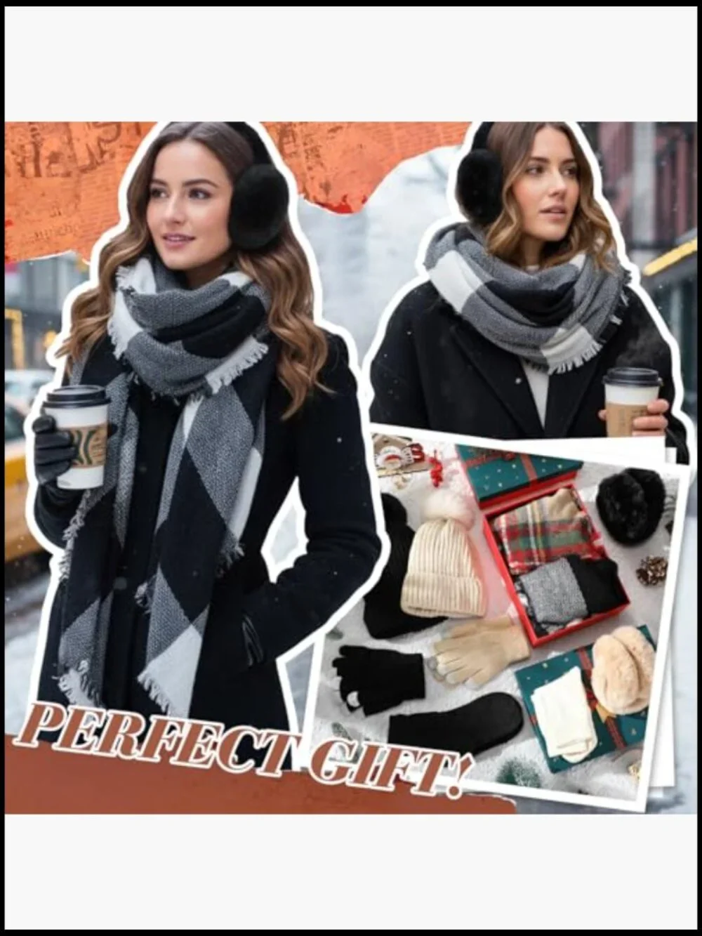 10- Piece Winter Accessory Set Knit Beanie Scarf Gloves Ear Muffs Socks